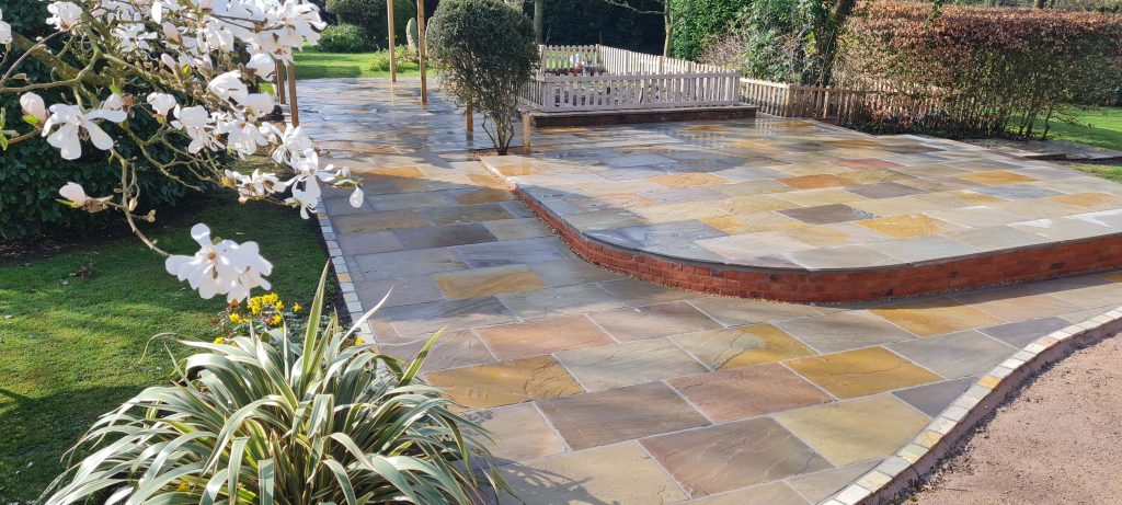 Natural stone patio and garden paving in Staffordshire
